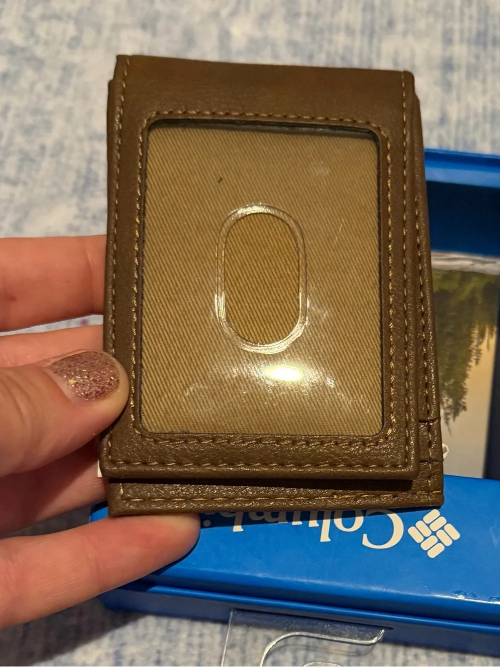Columbia Brown Leather Bi-Fold Wallet